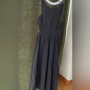 Moon river. Black dress with open back